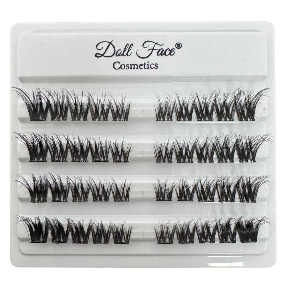Pre Glued Cluster Lashes Long Wispy