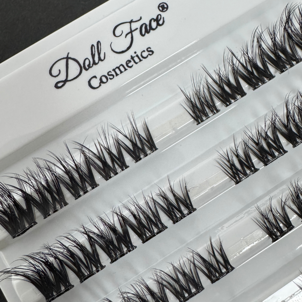 Pre Glued Cluster Lashes Long Wispy